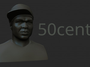 50cent 3D Print Model