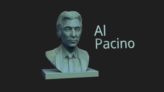 Al pacino Modello di stampa 3D .c4d .max .obj .3ds .fbx .stl .blend 