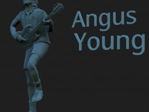 Angus Young rock star Model do druku 3D