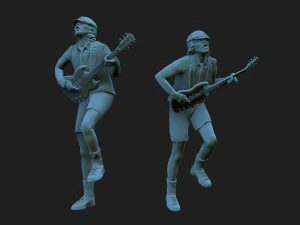 Angus Young rock star 3D Print Model