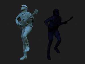Angus Young rock star 3D Print Model