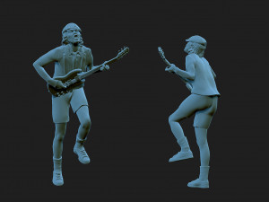 Angus Young rock star 3D Print Model