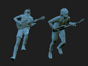 Angus Young rock star 3D Print Model