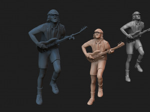Angus Young rock star 3D Print Model