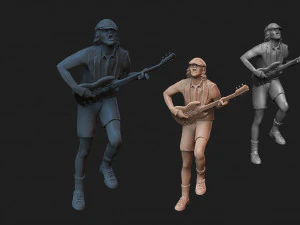 Angus Young rock star 3D Print Model