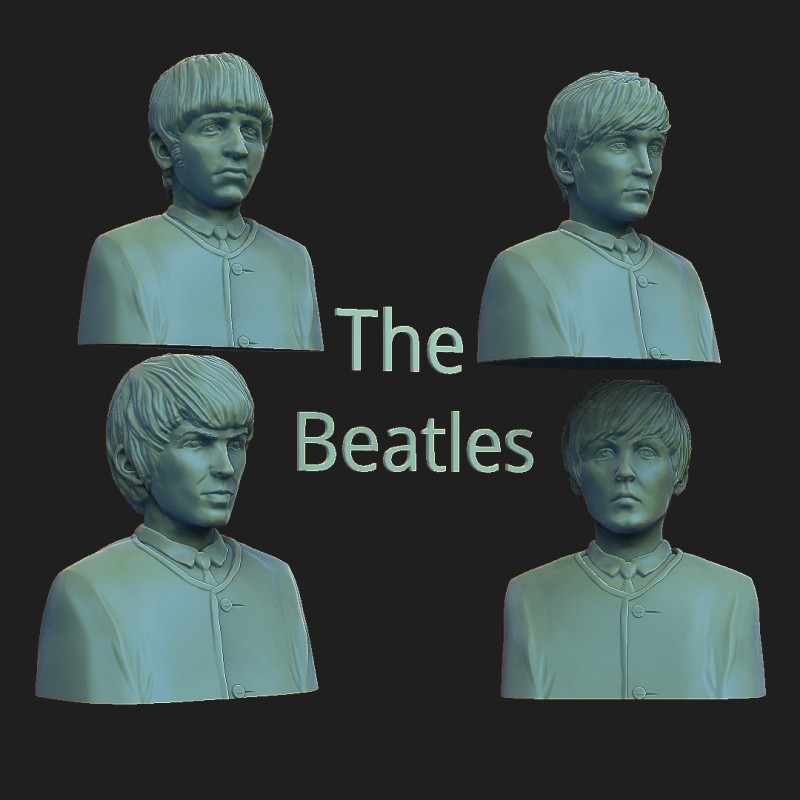 Beatles 3Dプリントモデル .c4d .max .obj .3ds .fbx .stl .blend 