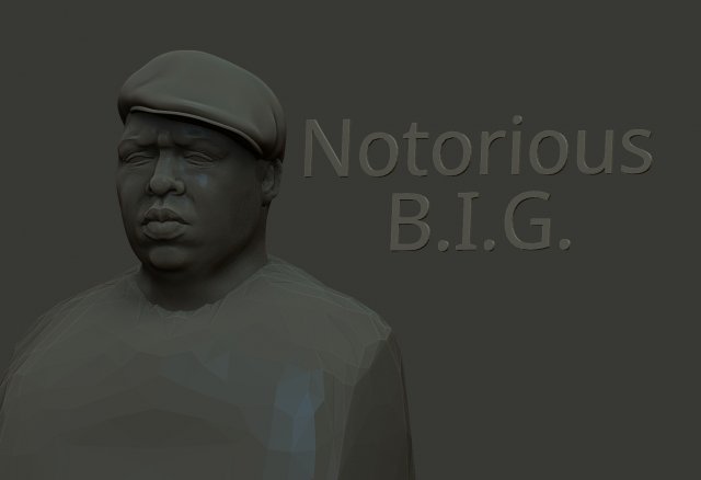 Notorious BIG 3D 프린트 모델 .c4d .max .obj .3ds .fbx .stl .blend 