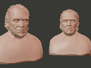 Charles Bukowski 3D Baskı Modeli