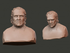 Charles Bukowski 3D Baskı Modeli