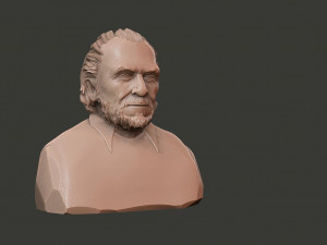 Charles Bukowski 3D Baskı Modeli