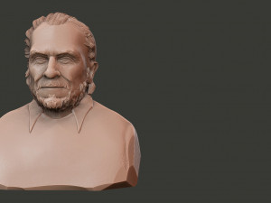 Charles Bukowski 3D Baskı Modeli