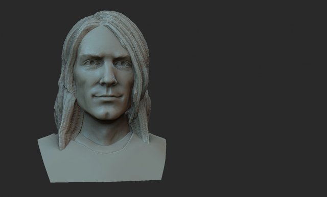 Kurt Cobain 3D प्रिंट मॉडल .c4d .max .obj .3ds .fbx .stl .blend 