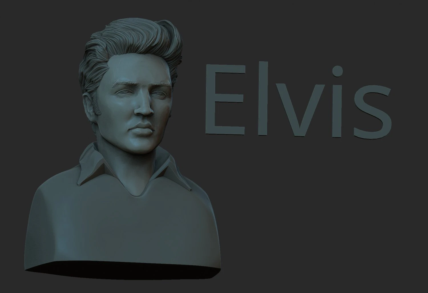 Elvis Presley 3D Print Model .c4d .max .obj .3ds .fbx .stl .blend