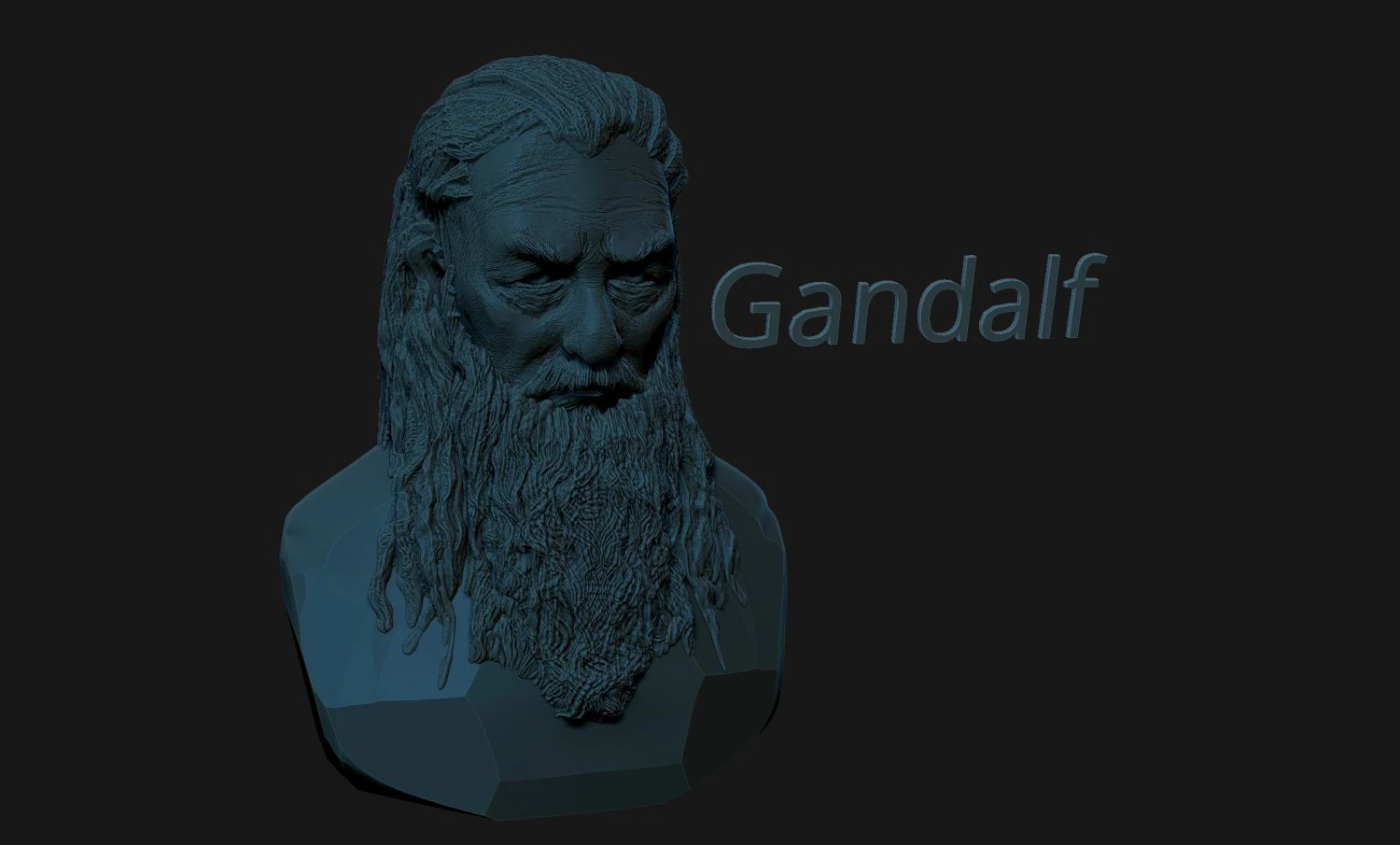 Gandalf Modèles 3D en vedette .c4d .max .obj .3ds .fbx .stl .blend 