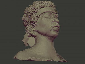 Jimi Hendrix Modelo de Impressão 3D