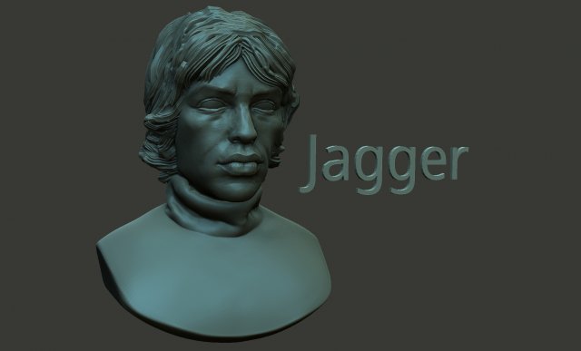 Mick Jagger 3D Print Model .c4d .max .obj .3ds .fbx .stl .blend 