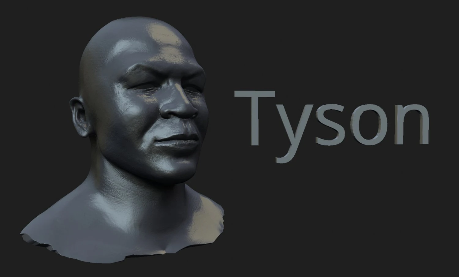 Mike Tyson 3D Print Model .c4d .max .obj .3ds .fbx .stl .blend 