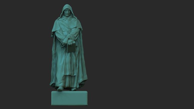 Statue of Giordano Bruno Modèles 3D en vedette .c4d .max .obj .3ds .fbx .stl .blend 