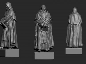 Statue of Giordano Bruno Modèles 3D en vedette