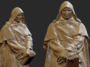 Statue of Giordano Bruno Modèles 3D en vedette