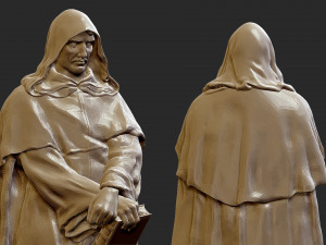 Statue of Giordano Bruno Modèles 3D en vedette
