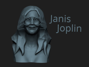 Janis Joplin Modelo de impresión 3D