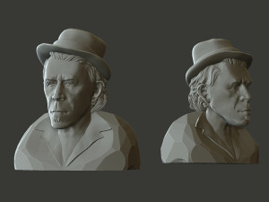 Tom Waits Modèles 3D en vedette
