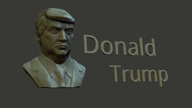 Donald Trump Modèles 3D en vedette .c4d .max .obj .3ds .fbx .stl .blend 