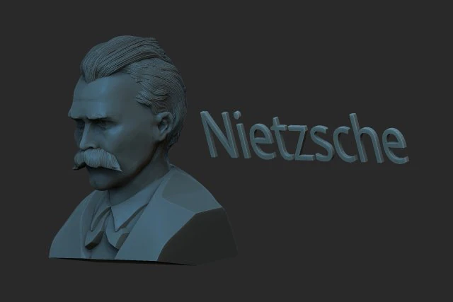Frederico Nietzsche Modelo de Impressão 3D .c4d .max .obj .3ds .fbx .stl .blend 