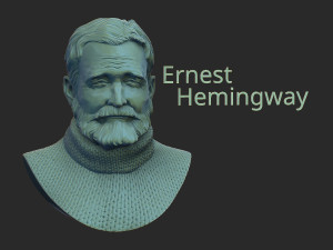 ERNEST HEMINGWAY 3D Принт Модель