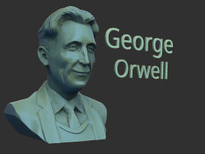 George Orwell 3D Druckmodell