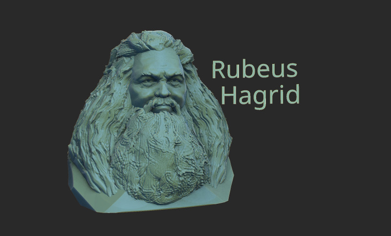 Hagrid 3D 打印模型 .c4d .max .obj .3ds .fbx .stl .blend 