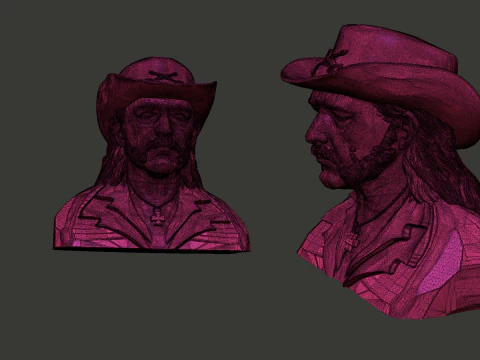 Lemmy Kilmister 3D Print Model