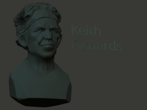 Keith Richards Modello di stampa 3D