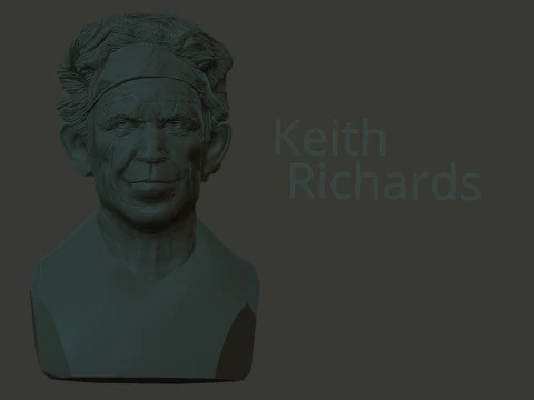 Keith Richards 3D Print Model