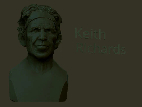 Keith Richards 3D Print Model