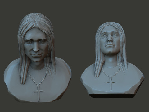 Ozzy Osbourne 3D Print Model