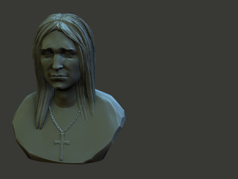 Ozzy Osbourne 3D Print Model