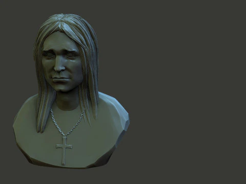 Ozzy Osbourne 3D Print Model