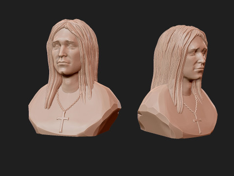 Ozzy Osbourne 3D Print Model