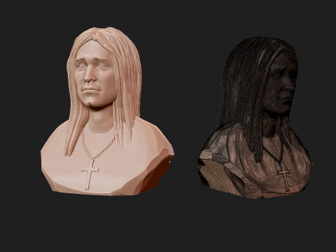 Ozzy Osbourne 3D Print Model