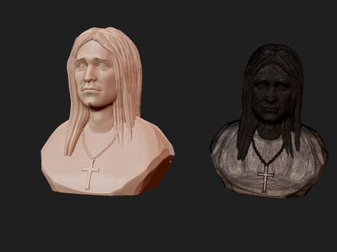 Ozzy Osbourne 3D Print Model