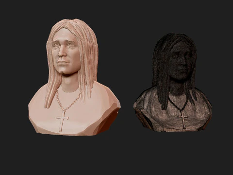 Ozzy Osbourne 3D Print Model