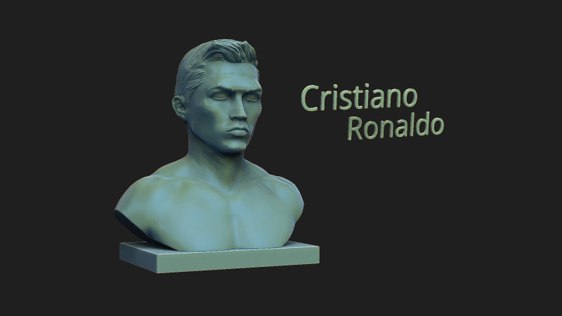 Ronaldo 3D प्रिंट मॉडल .c4d .max .obj .3ds .fbx .stl .blend 