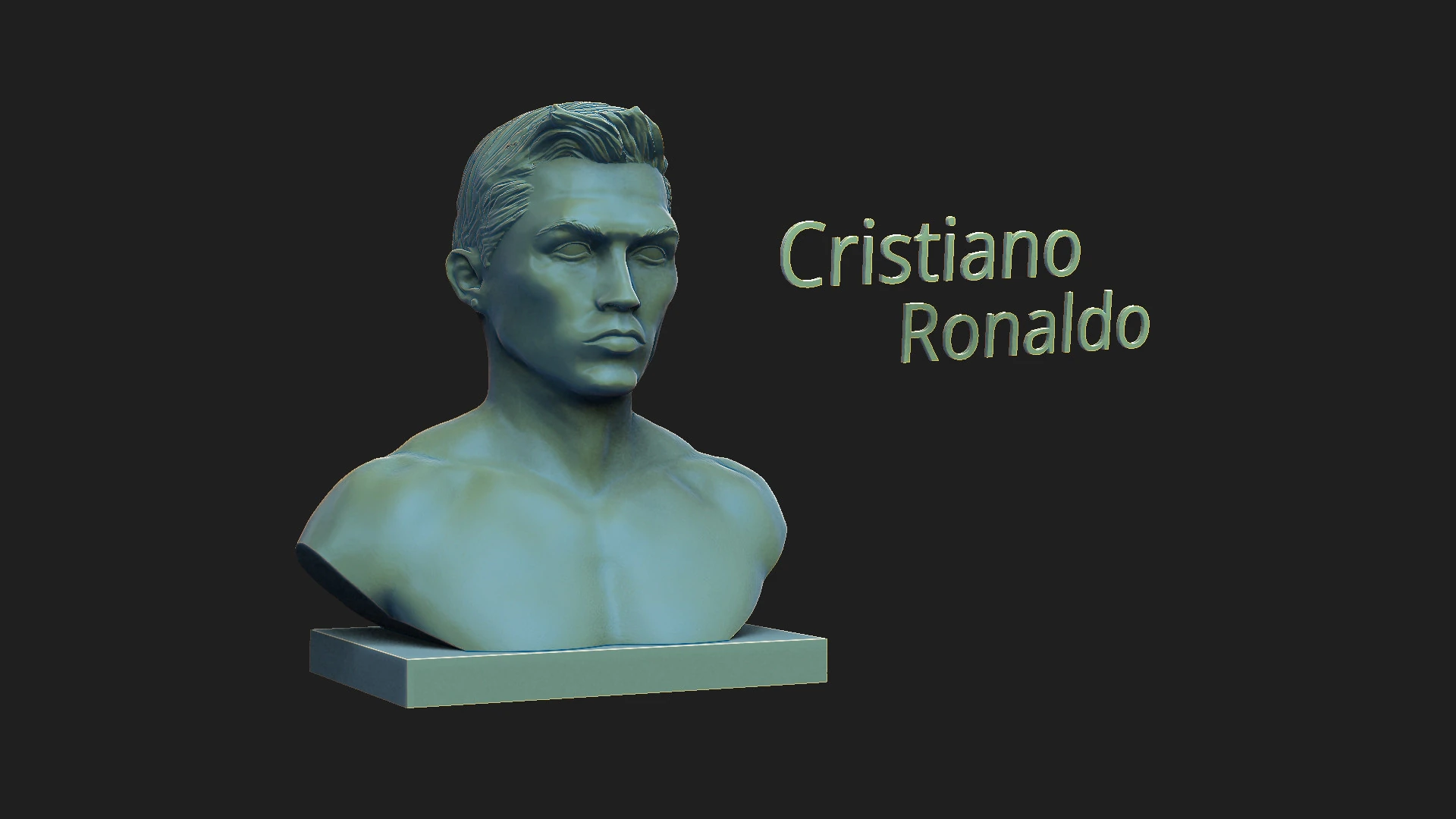 Ronaldo 3D Print Model .c4d .max .obj .3ds .fbx .stl .blend