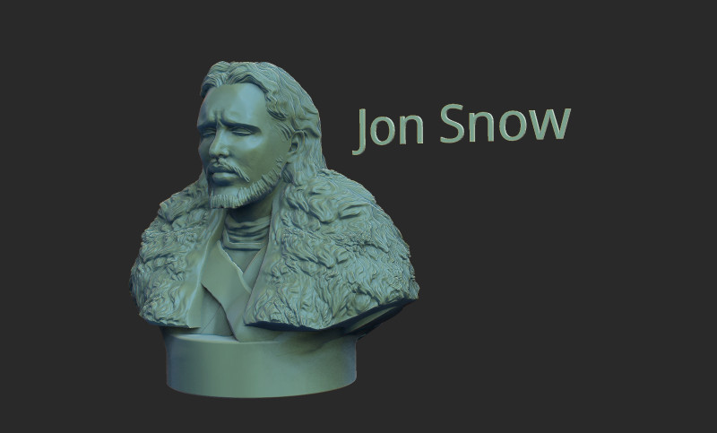 Jon Snow Model Cetak 3D .c4d .max .obj .3ds .fbx .stl .blend 