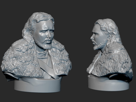 Jon Snow Model Cetak 3D