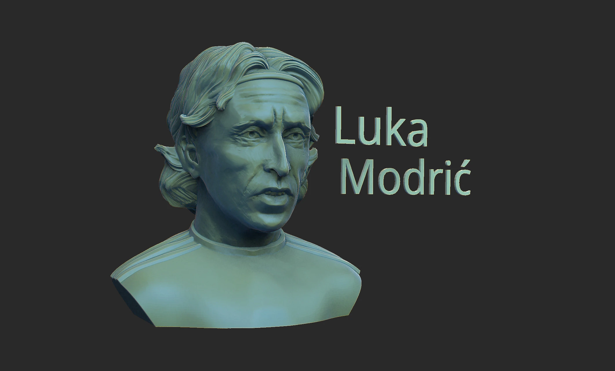 Luka Modric 3D Print Model .c4d .max .obj .3ds .fbx .stl .blend