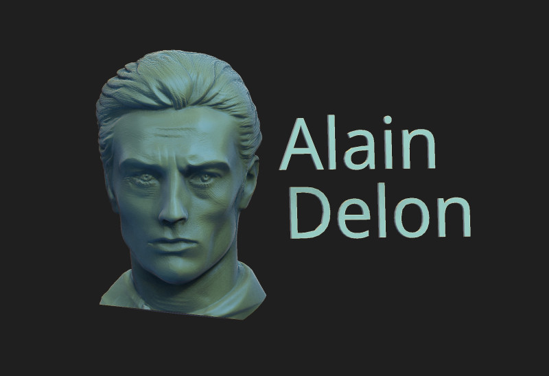Alain Delon 3D 打印模型 .c4d .max .obj .3ds .fbx .stl .blend 