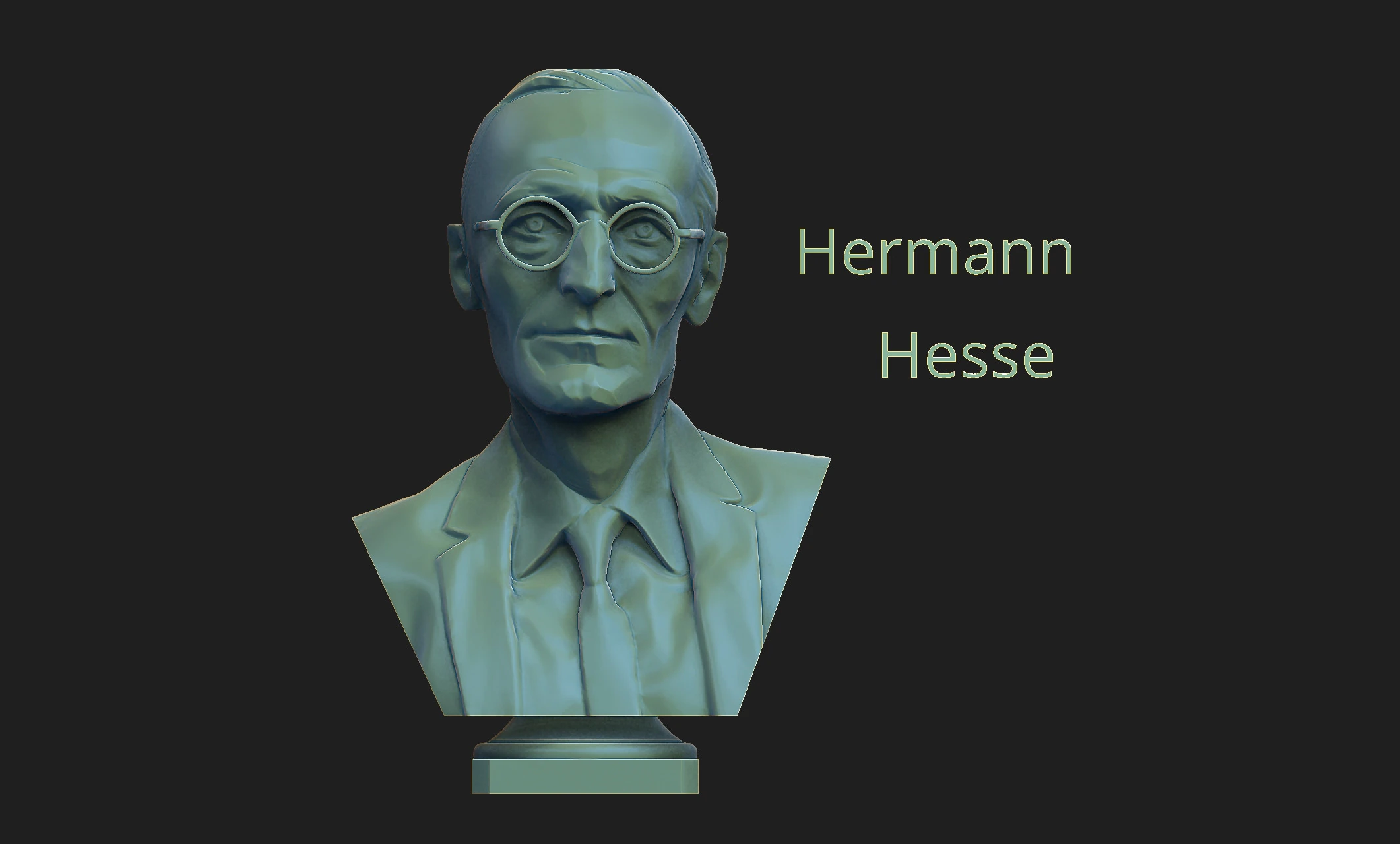 Hermann Hesse 3D Print Model .c4d .max .obj .3ds .fbx .stl .blend 